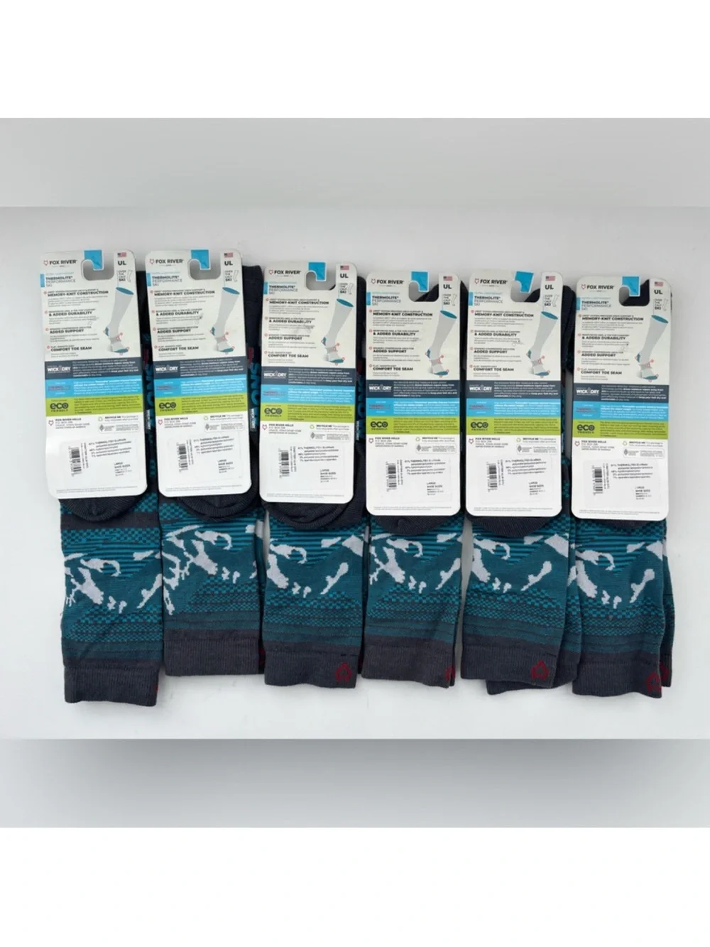 Fox River Snow Socks Large Set Of 6 NEW